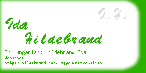 ida hildebrand business card